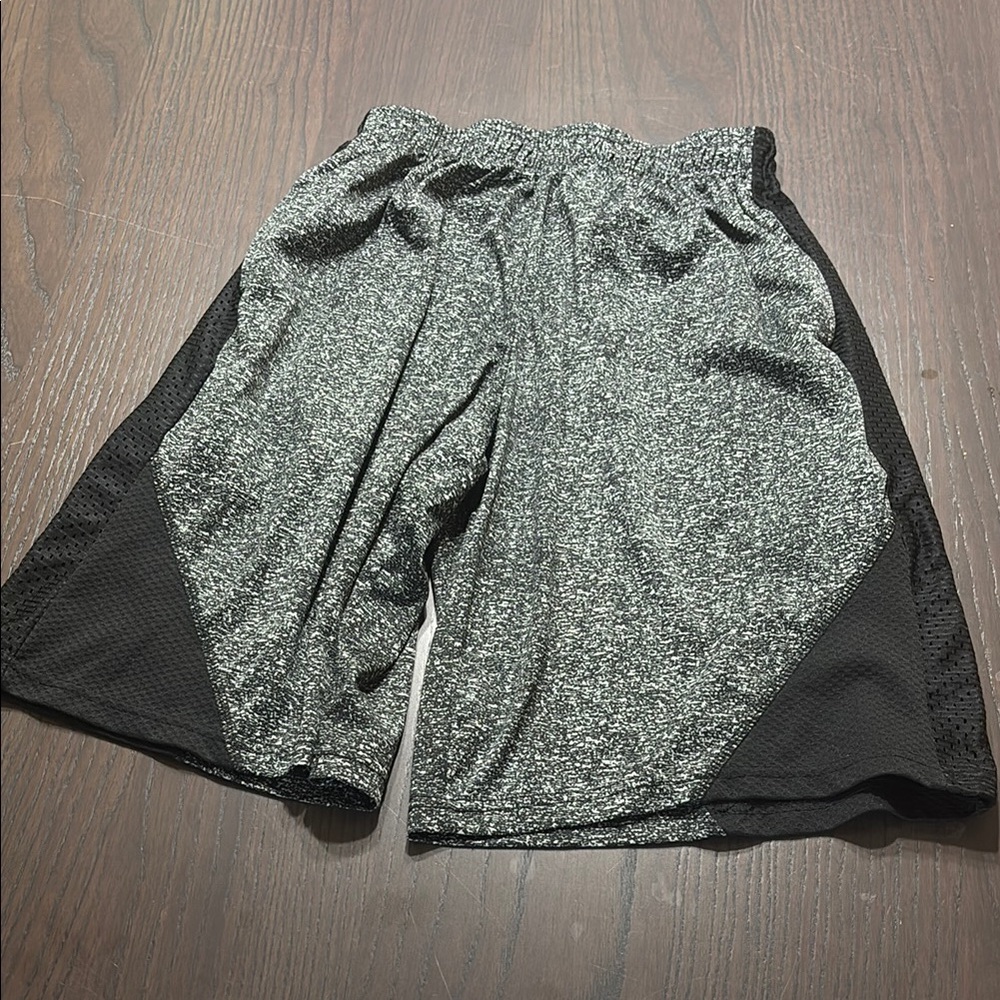 Men's Gray and Black Athletic Shorts